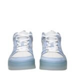 Moncler White Leather High Top Sneakers - Image 3