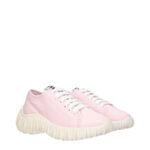 Miu Miu Pink Fabric Low Top Sneakers - Image 2