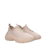 Miu Miu Beige Fabric Sneakers - Image 2