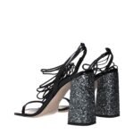 Miu Miu Black Leather Platform Sandals - Image 4