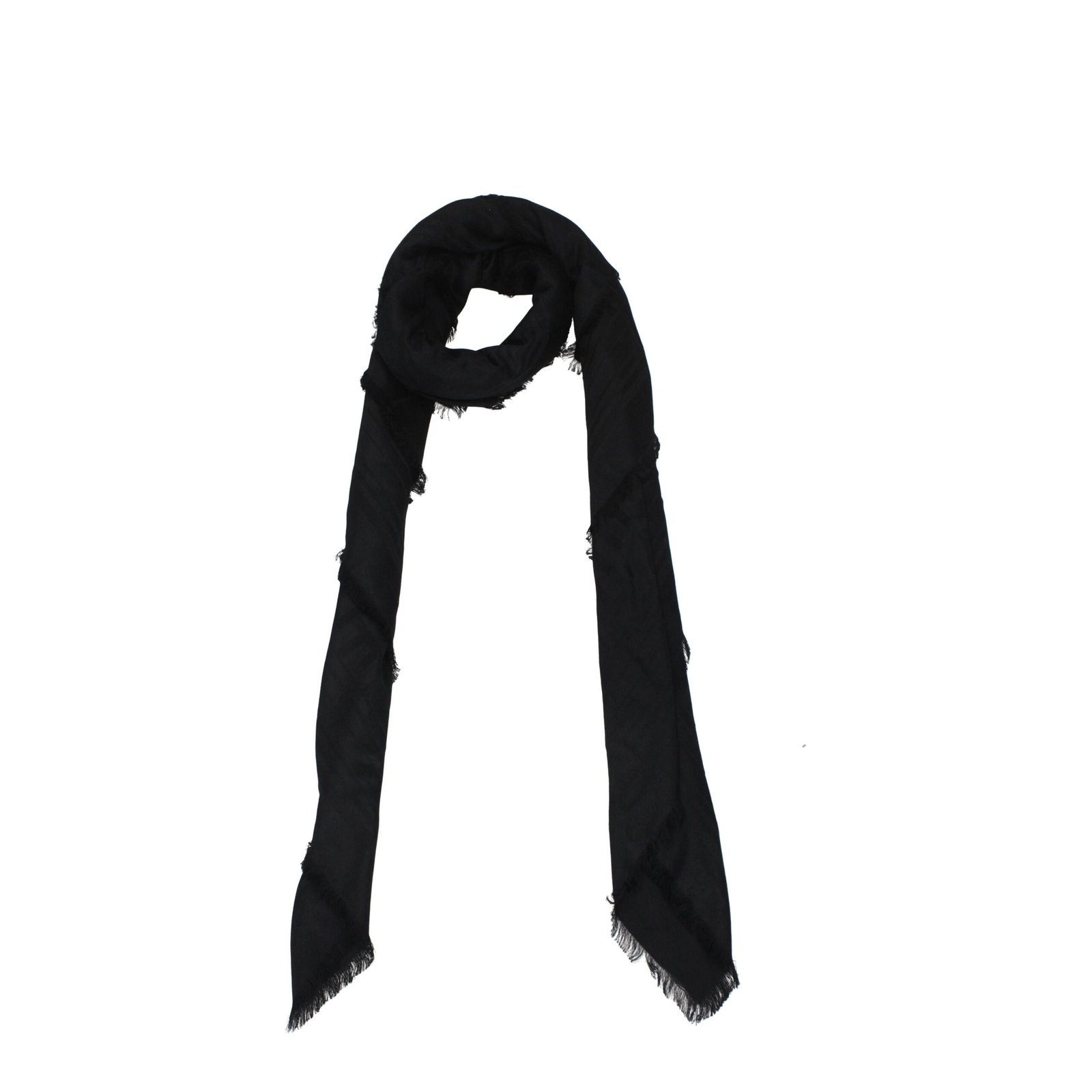 8531256.jpeg Fular Balmain Negru din Vâscoză - imagine 1
