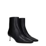 Off-White Black Leather Ankle Boots - Image 2