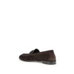 Saint Laurent Brown Calf Leather Bos Taurus Slip-On Loafers - Image 3