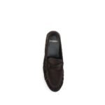 Saint Laurent Brown Calf Leather Bos Taurus Slip-On Loafers - Image 4