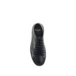 Saint Laurent Black Calf Leather Bos Taurus Low Top Sneakers - Image 4