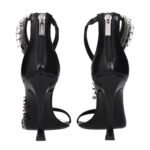 Jimmy Choo Black Leather Stiletto Heel Sandals - Image 5