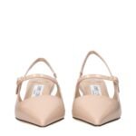 Jimmy Choo Pink Leather Mid Heel Pumps - Image 3