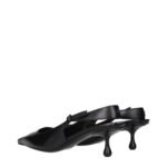 Jimmy Choo Black Leather Flat Sandals - Image 4