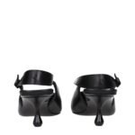 Jimmy Choo Black Leather Flat Sandals - Image 5