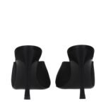 Pantofi cu Toc Amina Muaddi Negru din Satin cu Toc Înalt - imagine 5