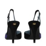 Valentino Garavani Black Leather High Heel Pumps - Image 5