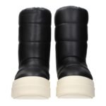 Rick Owens Black Leather Ankle Boots - Image 3