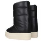 Rick Owens Black Leather Ankle Boots - Image 4