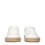 Palm Angels White Leather Low Top Sneakers - Image 3