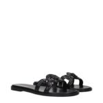 Versace Black Leather Slippers - Image 2
