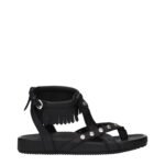 Isabel Marant Black Leather Flat Sandals