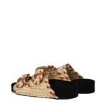 Isabel Marant Beige Raffia Slippers - Image 4