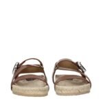 Stella McCartney Brown Leather Flat Sandals - Image 3