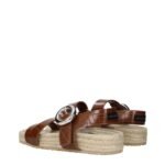 Stella McCartney Brown Leather Flat Sandals - Image 4