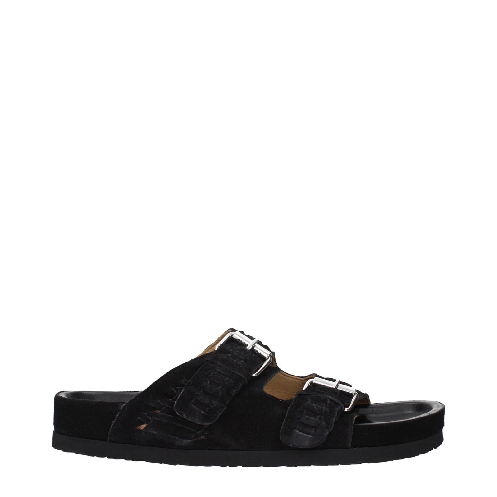 9274650-1.jpeg Isabel Marant Black Leather Slippers - Image 1