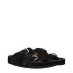 Isabel Marant Black Leather Slippers - Image 2