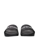 Off-White Black Cotton Slippers - Image 3