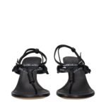 Off-White Black Leather Flip-Flop Sandals - Image 3