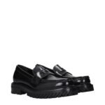 Off-White Black Leather Slip-On Loafers - Image 2