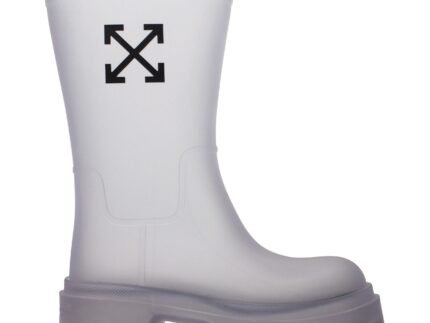 Off-White Transparent Pvc Ankle Boots
