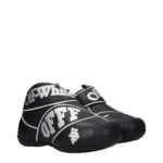 Off-White Black Leather High Top Sneakers - Image 2