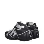 Off-White Black Leather High Top Sneakers - Image 4