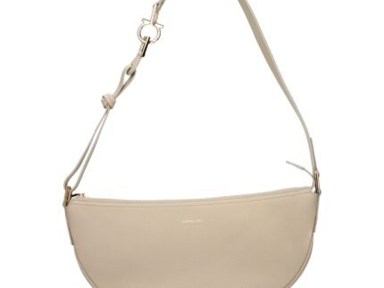 Salvatore Ferragamo Gray Leather Shoulder Bag