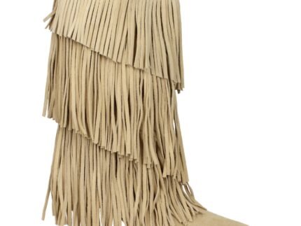 Cizme Paris Texas Bej din Piele