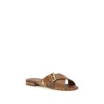 Prada Brown Calf Leather Bos Taurus Flat Sandals - Image 2