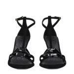 Balmain Black Leather Stiletto Heel Sandals - Image 3