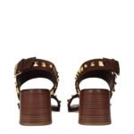 Valentino Garavani Brown Leather Strap-On Sandals - Image 5