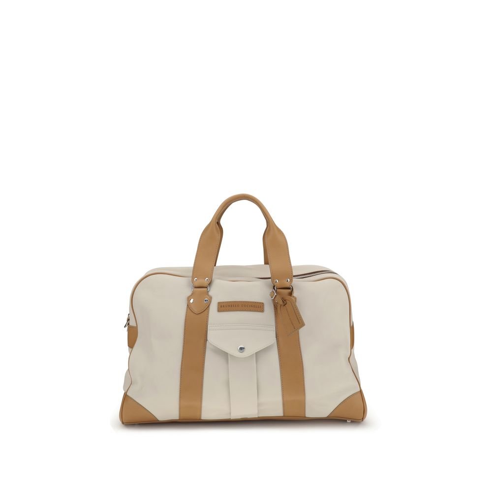 9837192.jpeg Brunello Cucinelli Beige Calf Leather Bos Taurus Luggage And Travel - Image 1