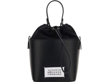 Geantă Maison Margiela Calfskin Bucket Neagră din Piele
