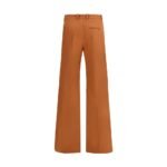 Chloé Brown Cotton Flared Pants - Image 2