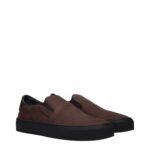 Moncler Brown Leather Slip-On Loafers - Image 2