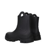 Moncler Black Cotton Ankle Boots - Image 4