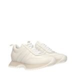 Moncler Beige Leather Low Top Sneakers - Image 2