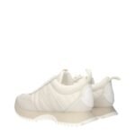 Moncler Beige Leather Low Top Sneakers - Image 4