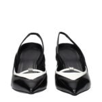 Givenchy Black Leather Wedge Sandals - Image 3