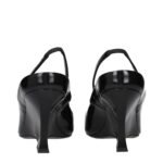 Givenchy Black Leather Wedge Sandals - Image 5