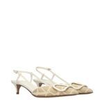 Valentino Garavani Beige Raffia Strap-On Sandals - Image 2