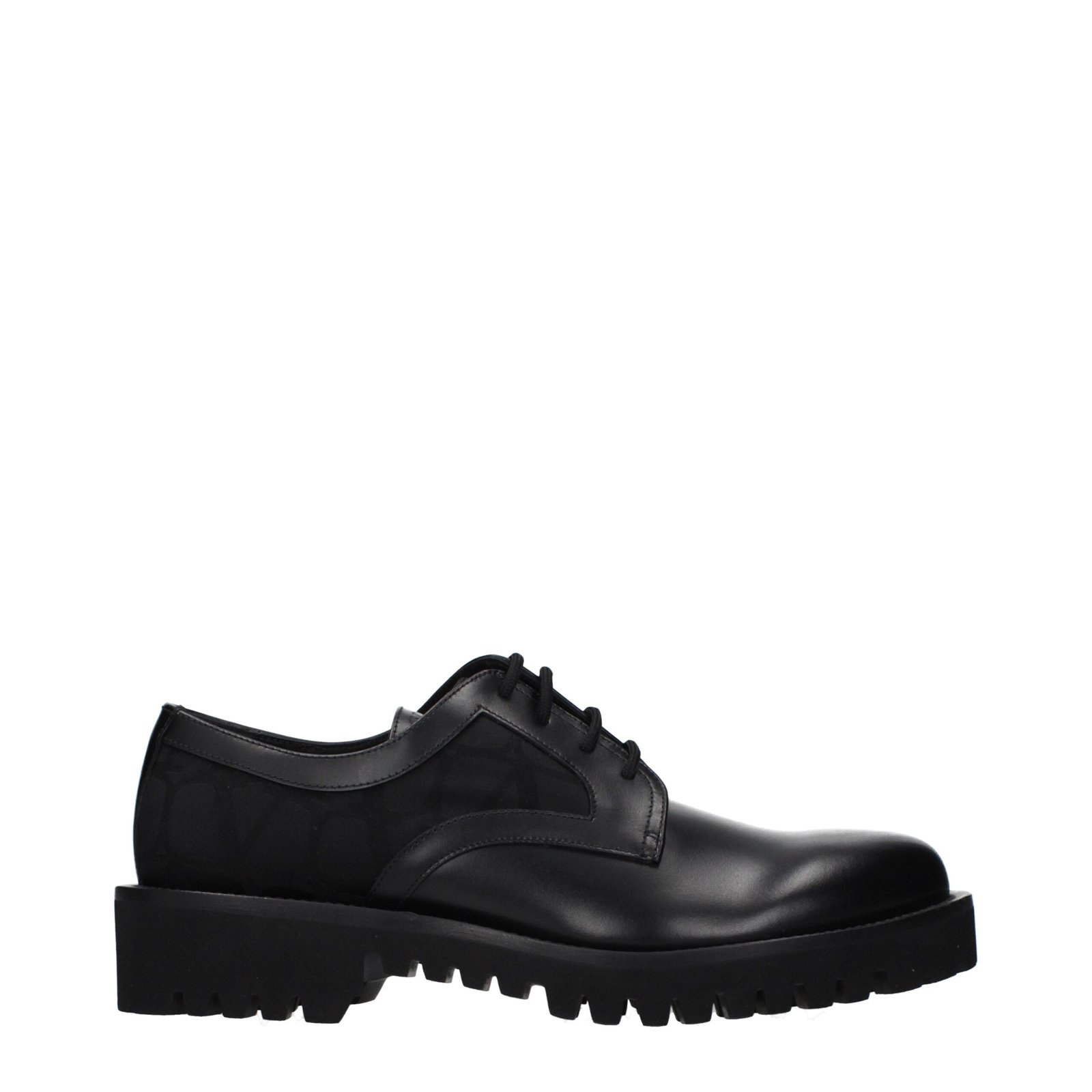 9956754.jpeg Valentino Garavani Black Leather Oxfords And Derbies - Image 1
