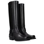 Valentino Garavani Black Leather Boots - Image 2