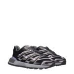 Maison Margiela Black Fabric Athletic Sneakers - Image 2