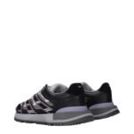 Maison Margiela Black Fabric Athletic Sneakers - Image 4